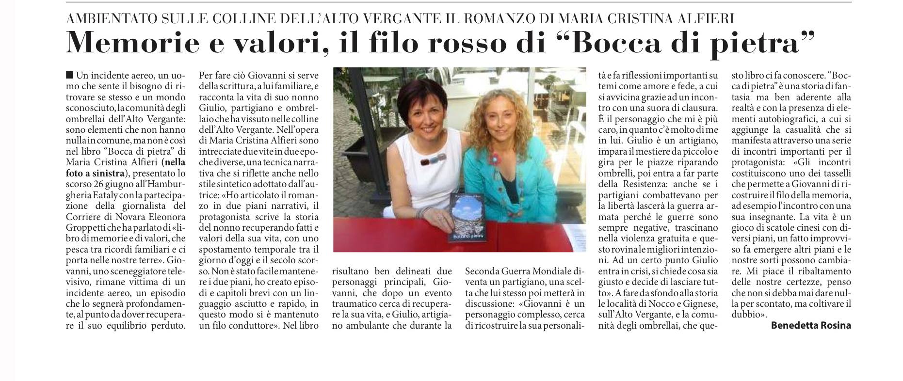 Corriere di Novara 11 luglio 2015